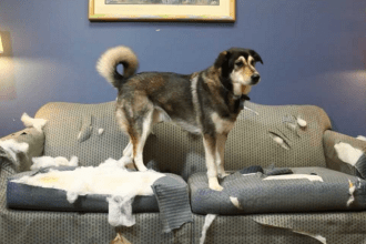 Animal qui abime un appartement